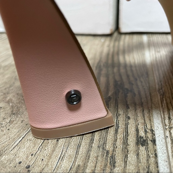 French Connection Ruched Crystal Heel Sandal Blush Size 9 Brand New Women’s - Picture 4 of 8